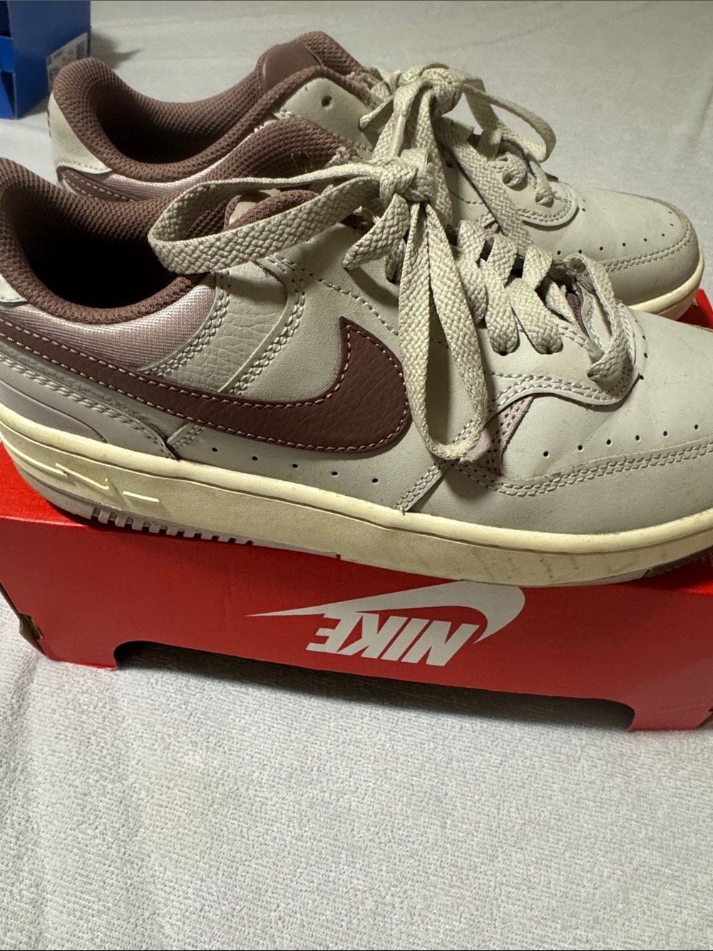 Nike Low-Top Sneakers in Beige and Brown Taupe